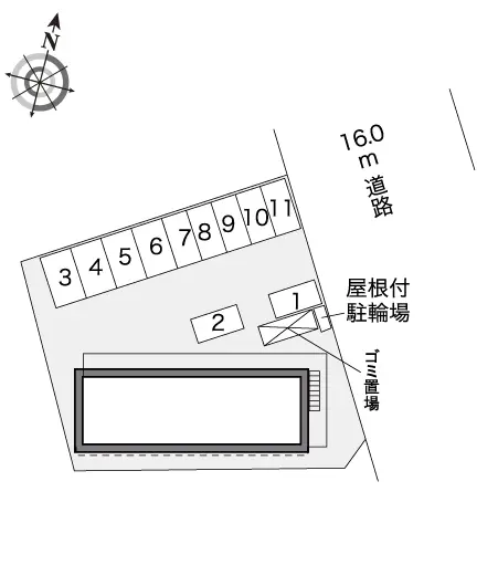 ★手数料０円★上尾市向山４丁目　月極駐車場（LP）